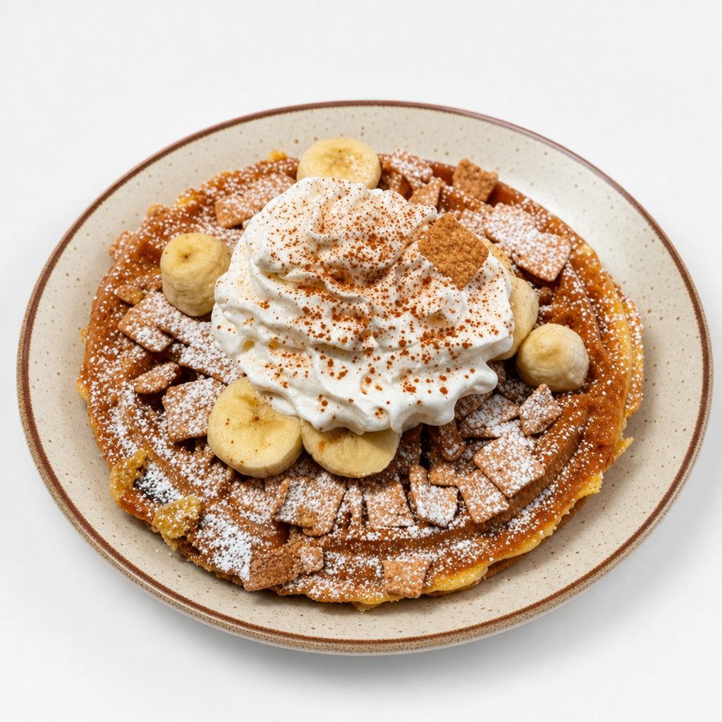 Cereal Waffles (Cinnamon Toast Crunch).
