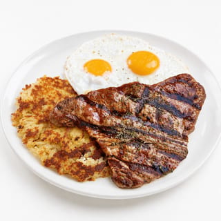T-Bone Steak and Eggs